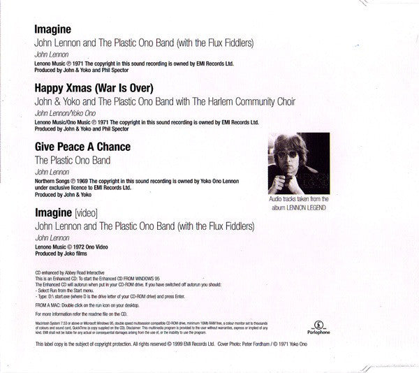 John Lennon - Imagine - Used CD image 3