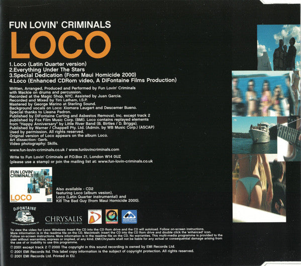 Fun Lovin' Criminals - Loco - Used CD image 2