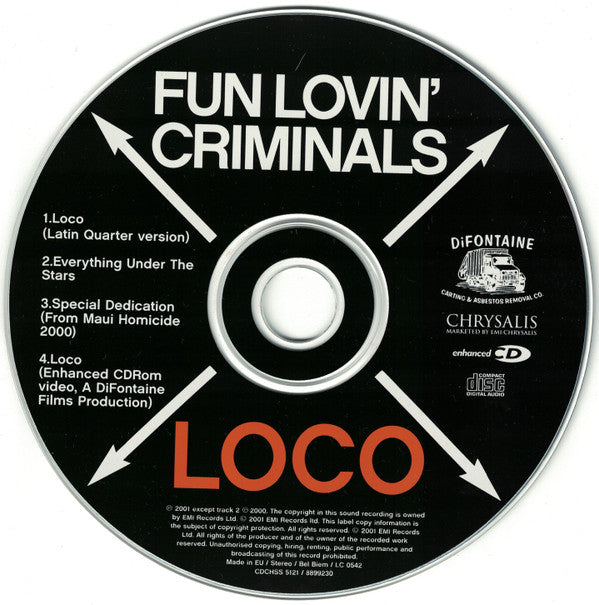 Fun Lovin' Criminals - Loco - Used CD image 3