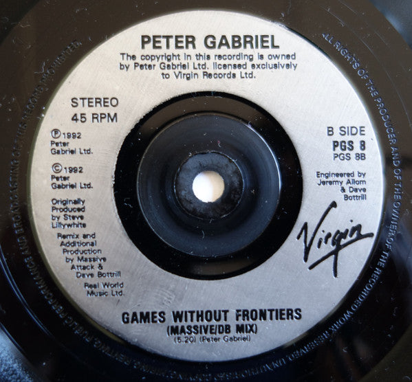 Peter Gabriel - Steam - Used Vinyl Record 7" image 4