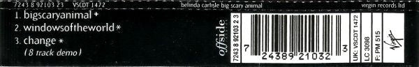 Belinda Carlisle - Big Scary Animal - Used CD image 3