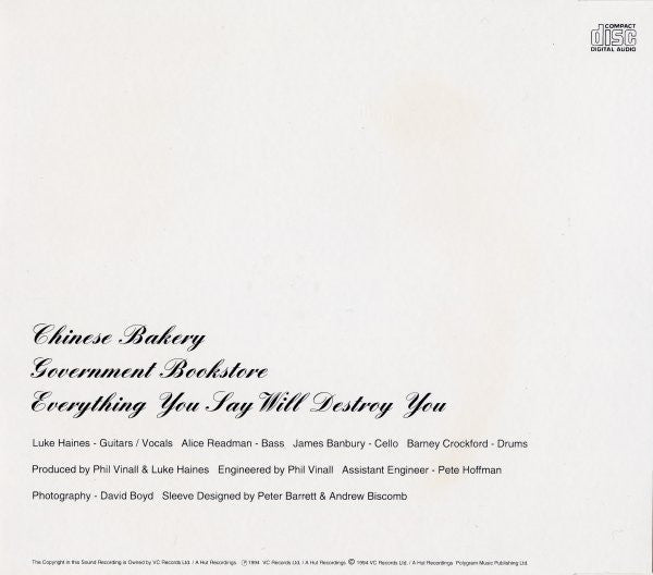 Auteurs - Chinese Bakery - Used CD image 2