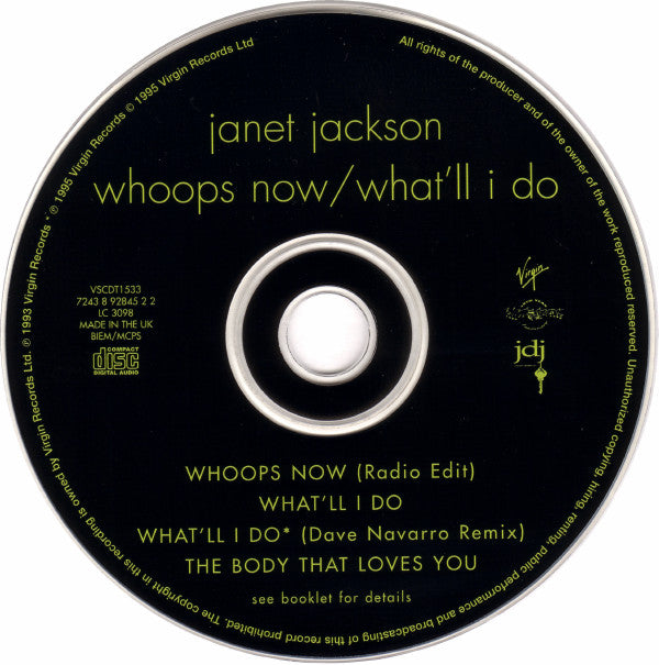 Janet Jackson - Whoops Now / What'll I Do - Used CD image 4