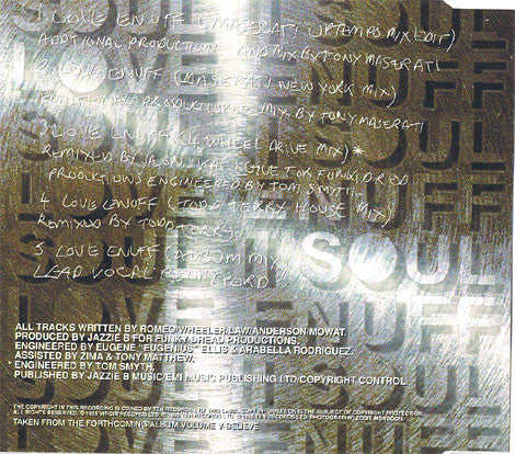 Soul II Soul - Love Enuff - Used CD image 2