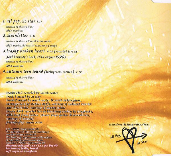 Slingbacks - All Pop, No Star - Used CD image 7