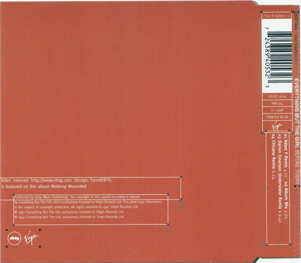 Everything But The G - Before Today - Used CD image 2