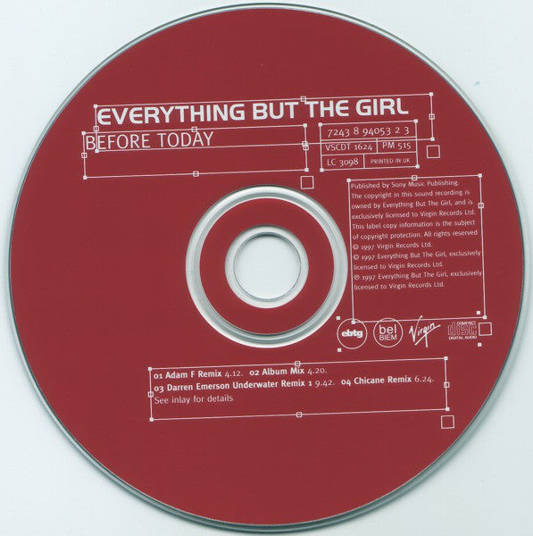 Everything But The G - Before Today - Used CD image 3