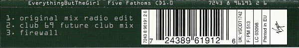 Everything But The G - Five Fathoms - Used CD image 2