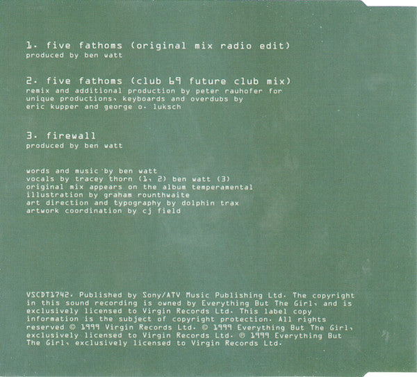 Everything But The G - Five Fathoms - Used CD image 3