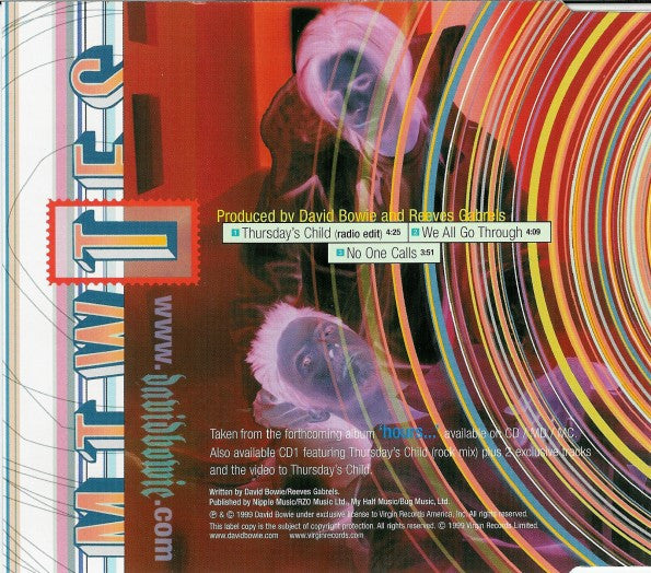 David Bowie - Thursday's Child - Used CD image 3