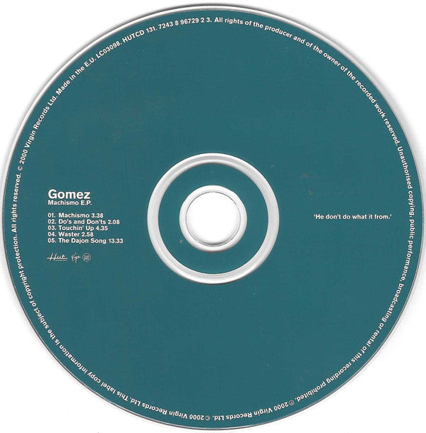 Gomez - Machismo E.P. - Used CD image 8