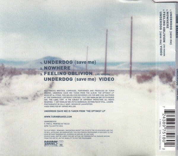 Turin Brakes - Underdog (Save Me) - Used CD image 2
