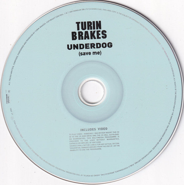 Turin Brakes - Underdog (Save Me) - Used CD image 3