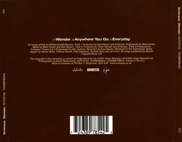 Embrace - Wonder - Used CD image 7