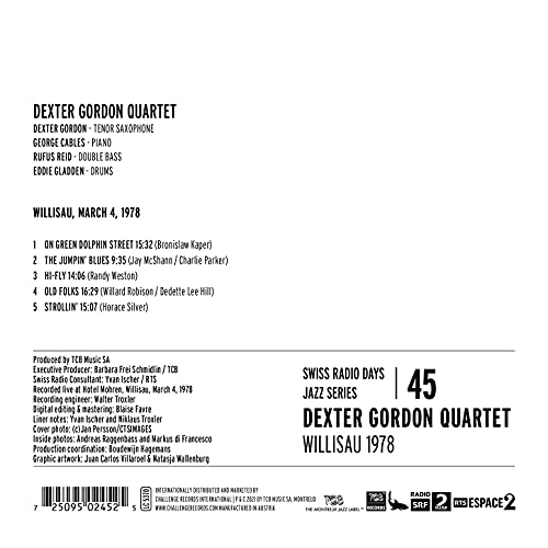 Swiss Radio Days Jazz Series Vol. 45: Dexter Gordon Quartet, Willisau 19 image 2