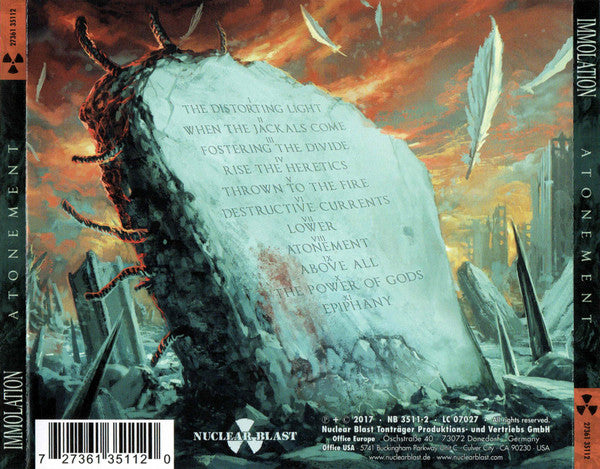 Immolation - Atonement - CD image 1