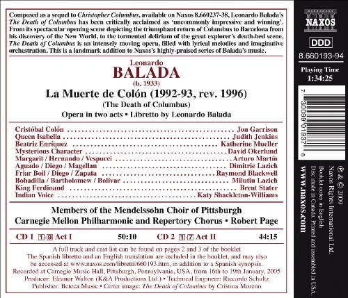 GARRISON:JENKINS:MUE - BALADA:LA MUERTE DE COLON - CD image 2