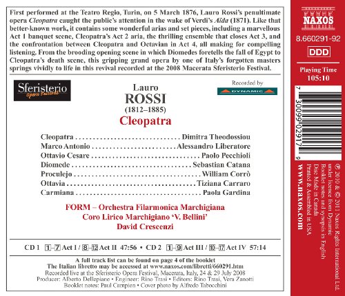 OF MARCHIGIANA:CL M - ROSSI:CLEOPATRA - CD image 2