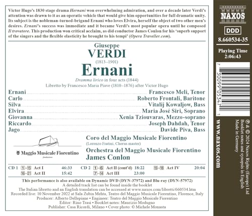 ORCH CORO DEL MAGGIO - VERDI - ERNANI - CD image 2
