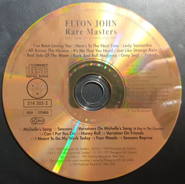 Elton John - Rare Masters - CD image 2