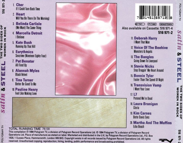 Various - Satin & Steel - The Two Sides Of Women In Rock - 20 Classic image 2