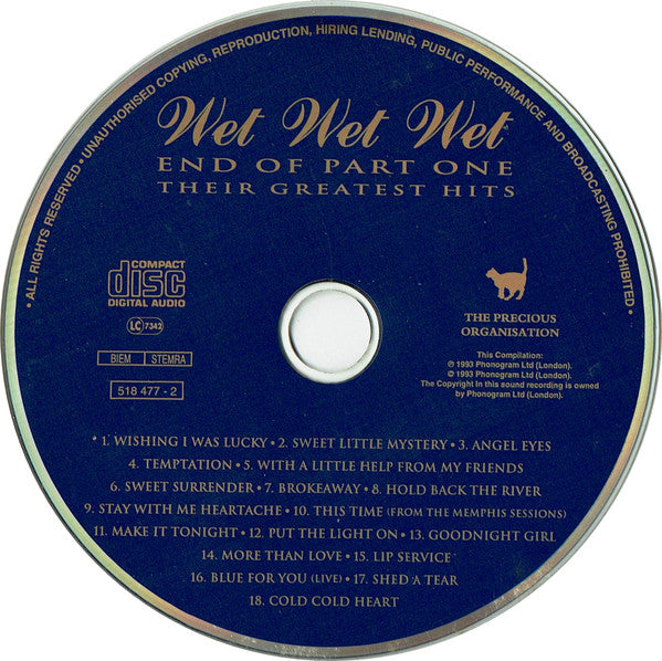 Wet Wet Wet - End Of Part One (Their Greatest Hits) - Used CD image 9