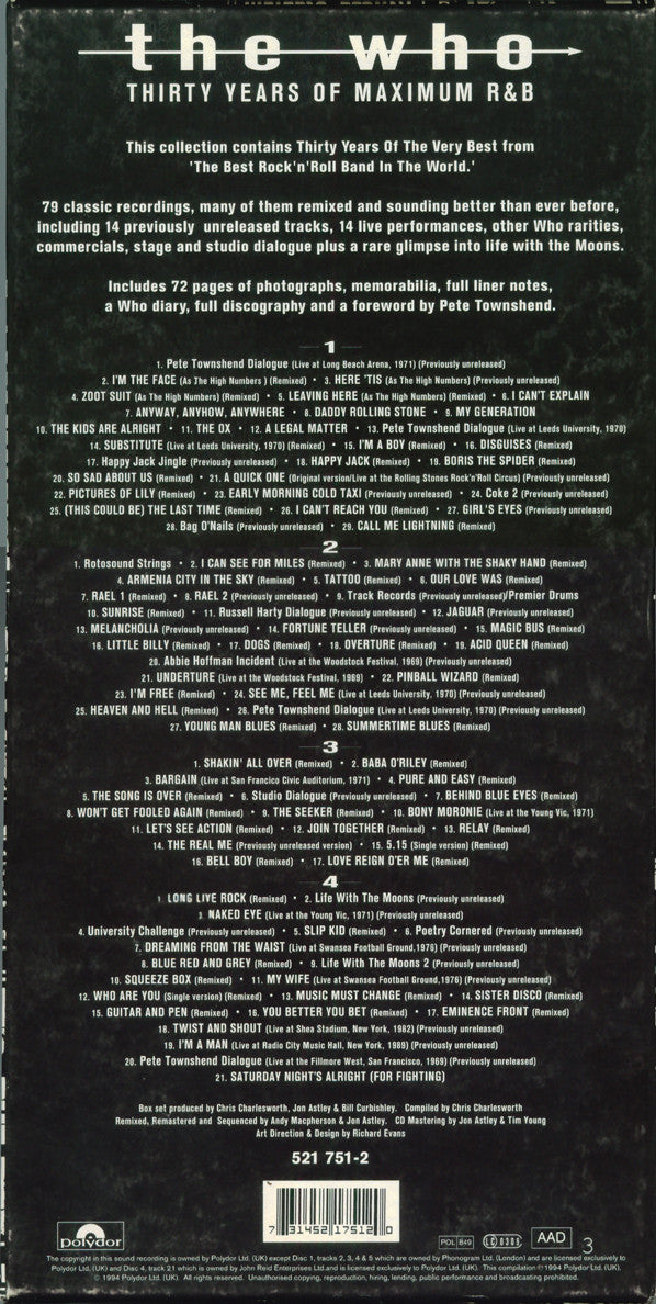 Who - Thirty Years Of Maximum R&B - Used CD image 2