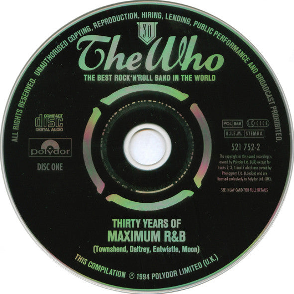 Who - Thirty Years Of Maximum R&B - Used CD image 5
