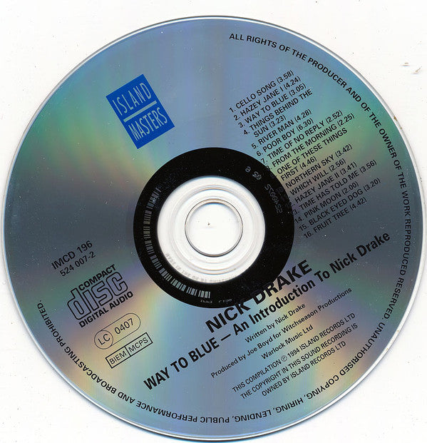 Nick Drake - Way To Blue - An Introduction To - Used CD image 3