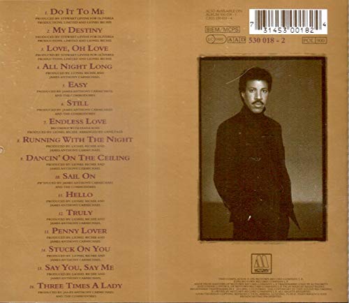 Lionel Richie - Back To Front - CD image 2