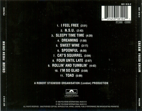 Cream - Fresh - CD image 5