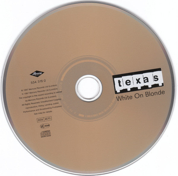 Texas - White On Blonde - Used CD image 3
