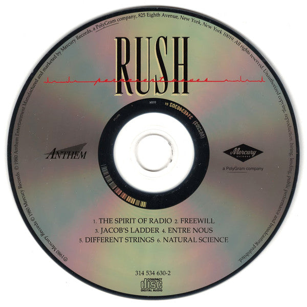 Rush - Permanent Waves - Used CD image 3