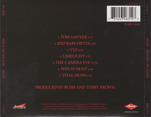 Rush - Moving Pictures - Used CD image 3