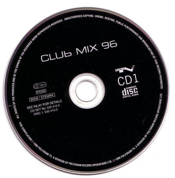 Various - Club Mix 96 - Used CD image 3