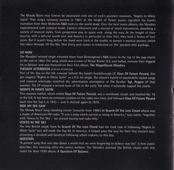 Moody Blues - Very Best Of - Used CD image 10