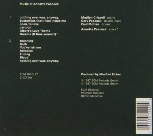 Marilyn Crispell - Nothing Ever Was, Anyway. Music Of Annette Peacock - image 2