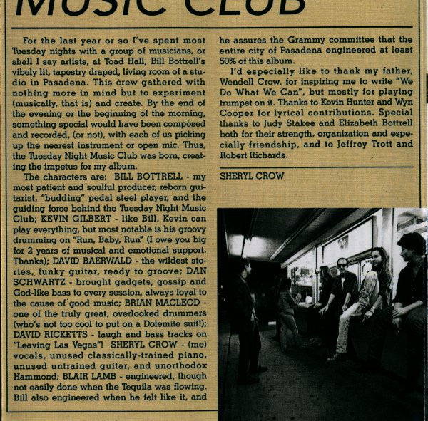 Sheryl Crow - Tuesday Night Music Club - Used CD image 5