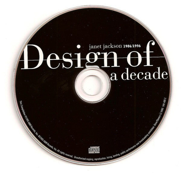 Janet Jackson - Design Of A Decade 1986/1996 - Used CD image 9