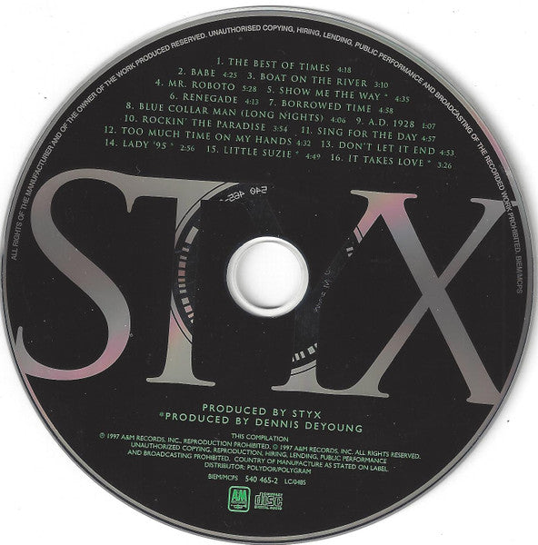 Styx - Best Of Times: The Best Of - CD image 3