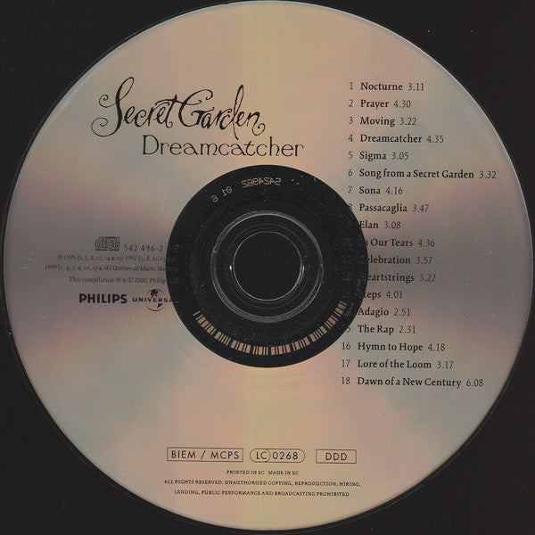 Secret Garden - Dreamcatcher - Used CD image 3