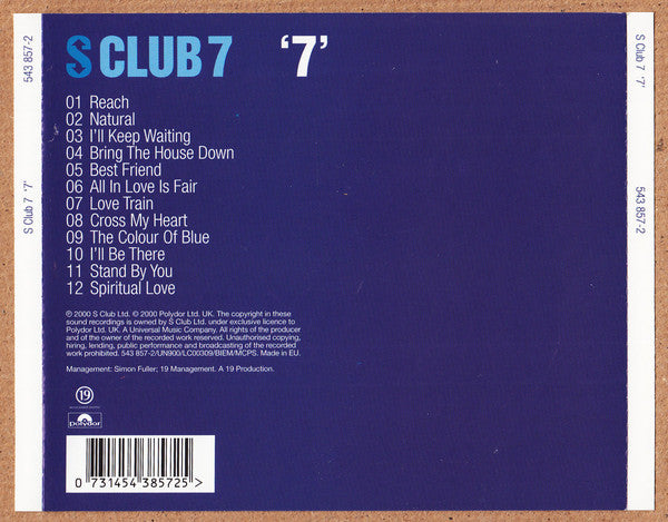 S Club 7 - '7' - Used CD image 3