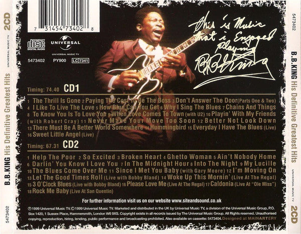 B.B. King - His Definitive Greatest Hits - CD image 2