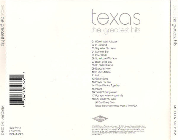 Texas - Greatest Hits - Used CD image 2