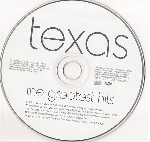 Texas - Greatest Hits - Used CD image 3