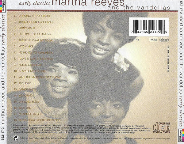 Martha Reeves & The - Early Classics - Used CD image 2