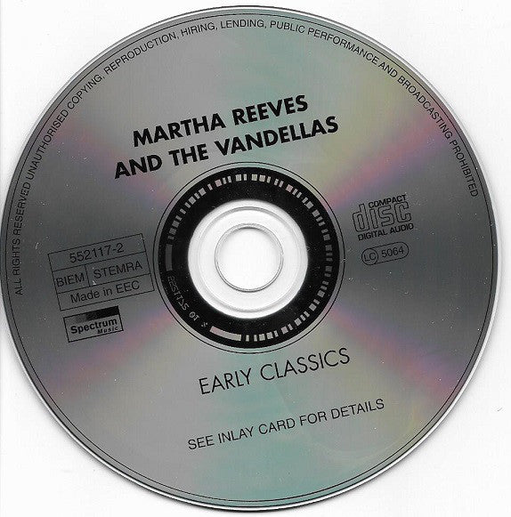 Martha Reeves & The - Early Classics - Used CD image 3