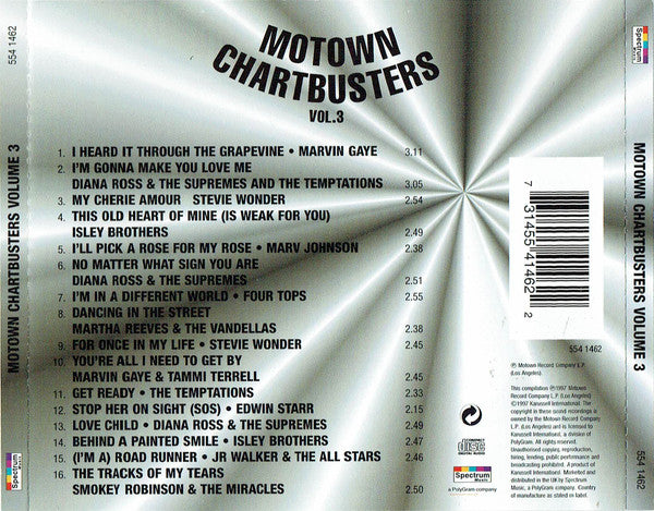 Various - Motown Chartbusters Volume 3 - Used CD image 5