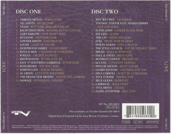 Various - Love (38 All Time Love Classics) - Used CD image 7