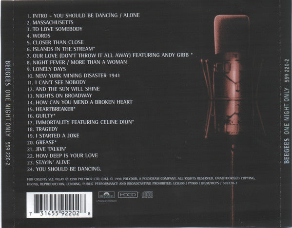 Bee Gees - One Night Only - CD image 5